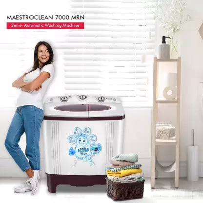 Singer 7 kg Semi Automatic Top Load Washing Machine Maroon, White  (Maestroclean SM 7000 (MRN)) (OPEN BOX) Singer 7 kg Semi Automatic Top Load Washing Machine Maroon, White  (Maestroclean SM 7000 (MRN)) (OPEN BOX)